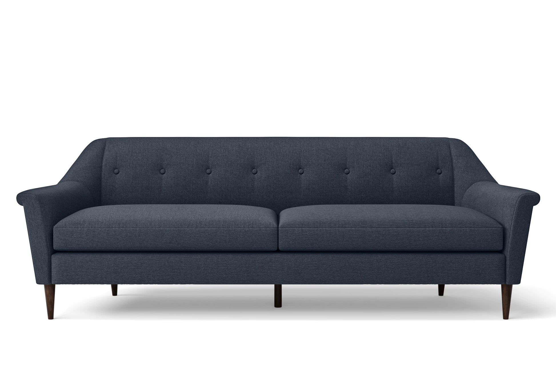 Giovanni 4 Seater Sofa Dark Blue Linen Fabric