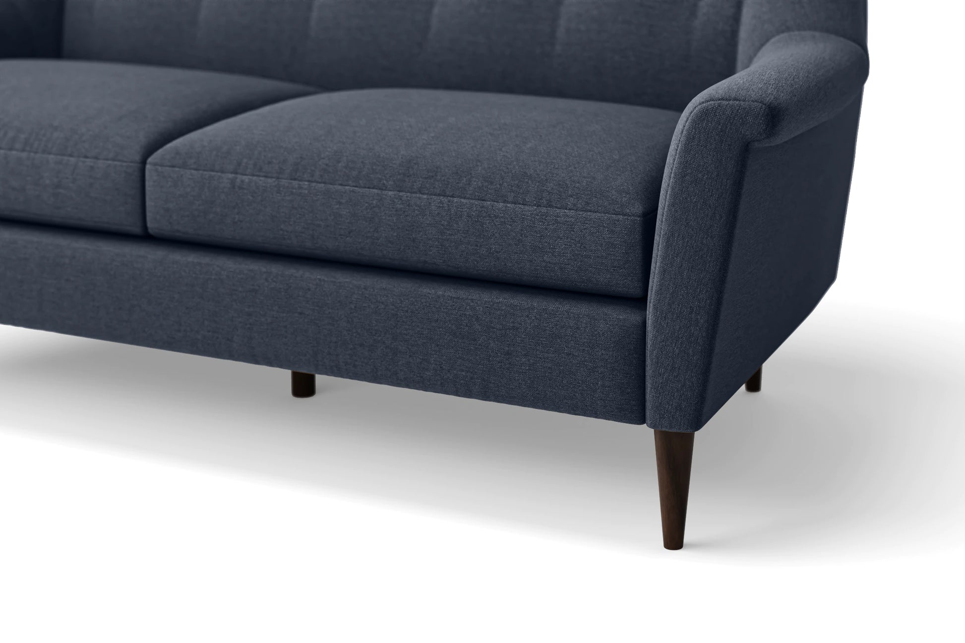 Giovanni 4 Seater Sofa Dark Blue Linen Fabric