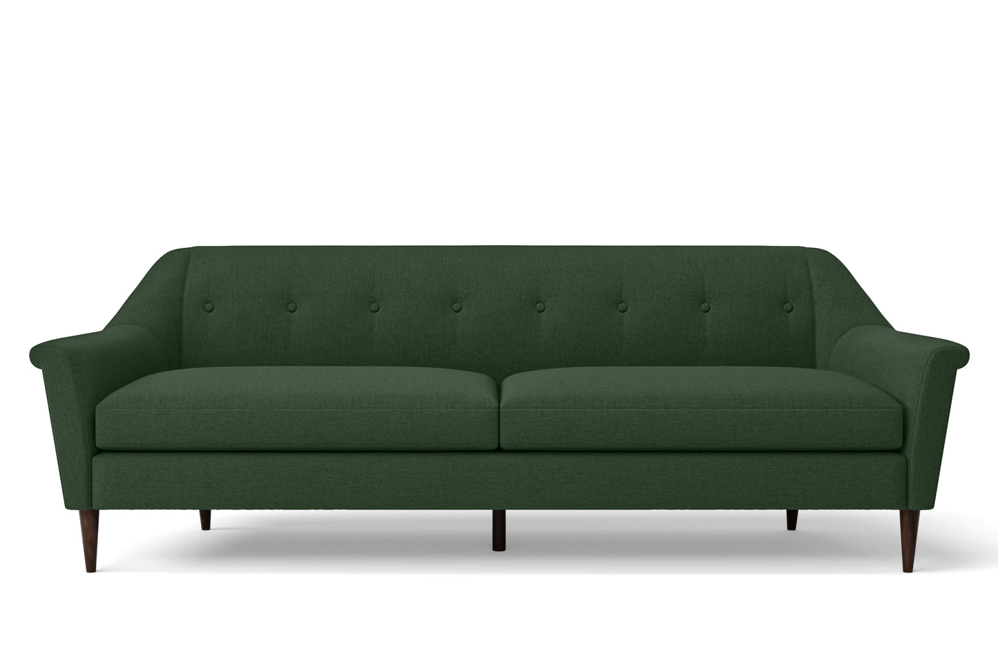 Giovanni 4 Seater Sofa Forest Green Linen Fabric