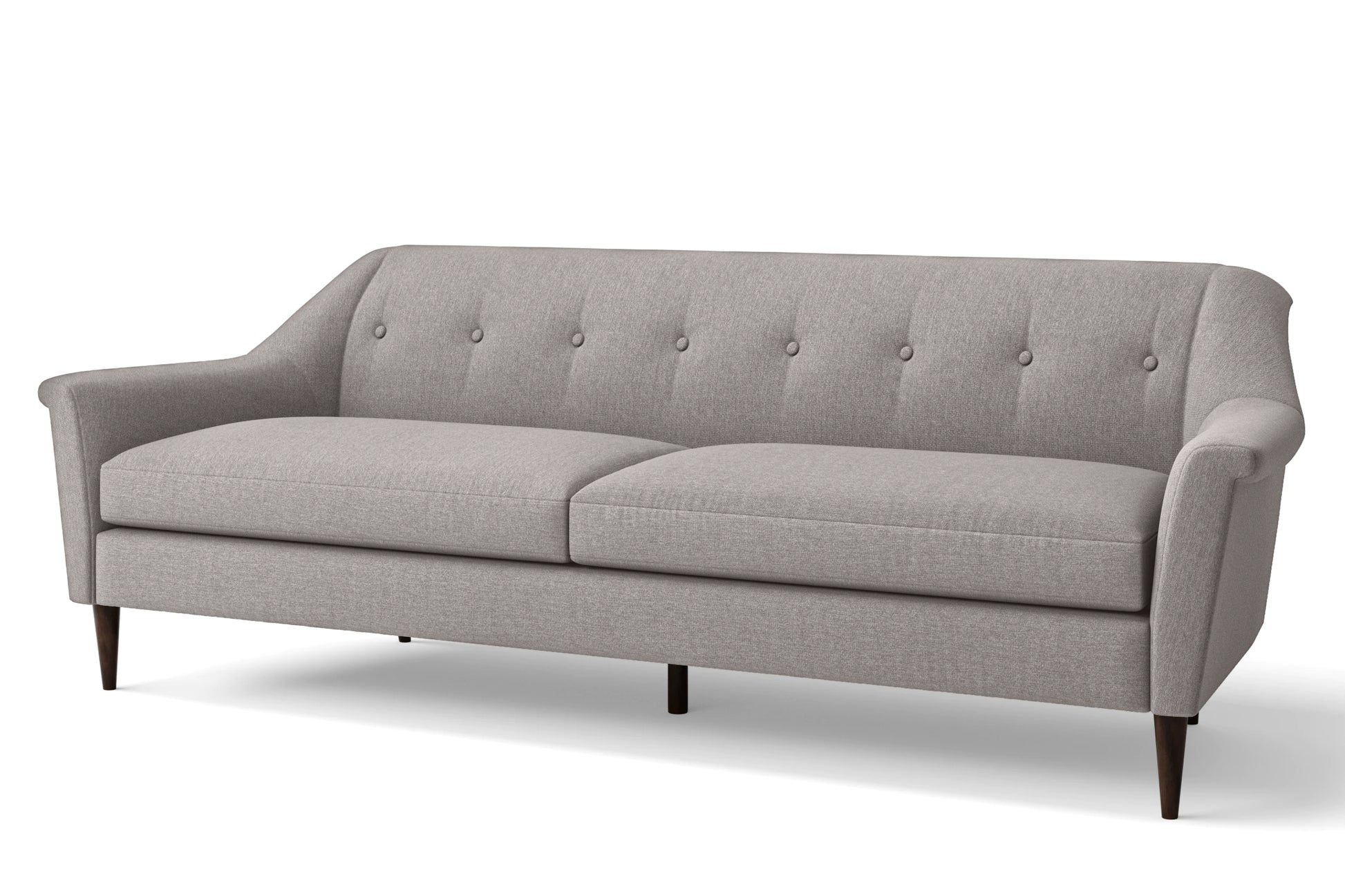 Giovanni 4 Seater Sofa Grey Linen Fabric