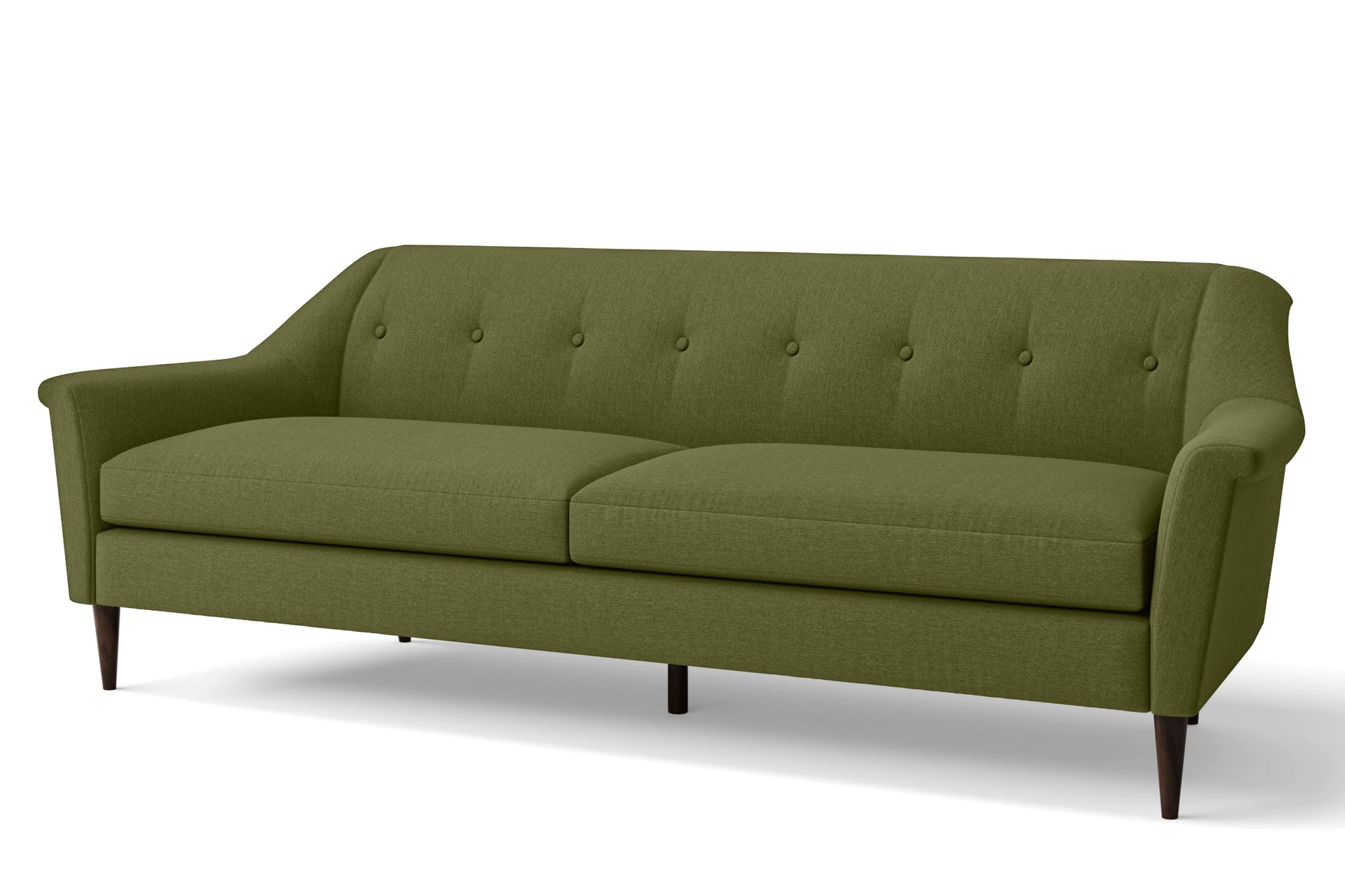 Giovanni 4 Seater Sofa Olive Linen Fabric