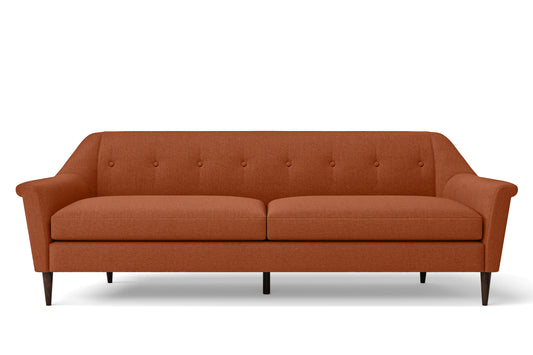 Giovanni 4 Seater Sofa Orange Linen Fabric