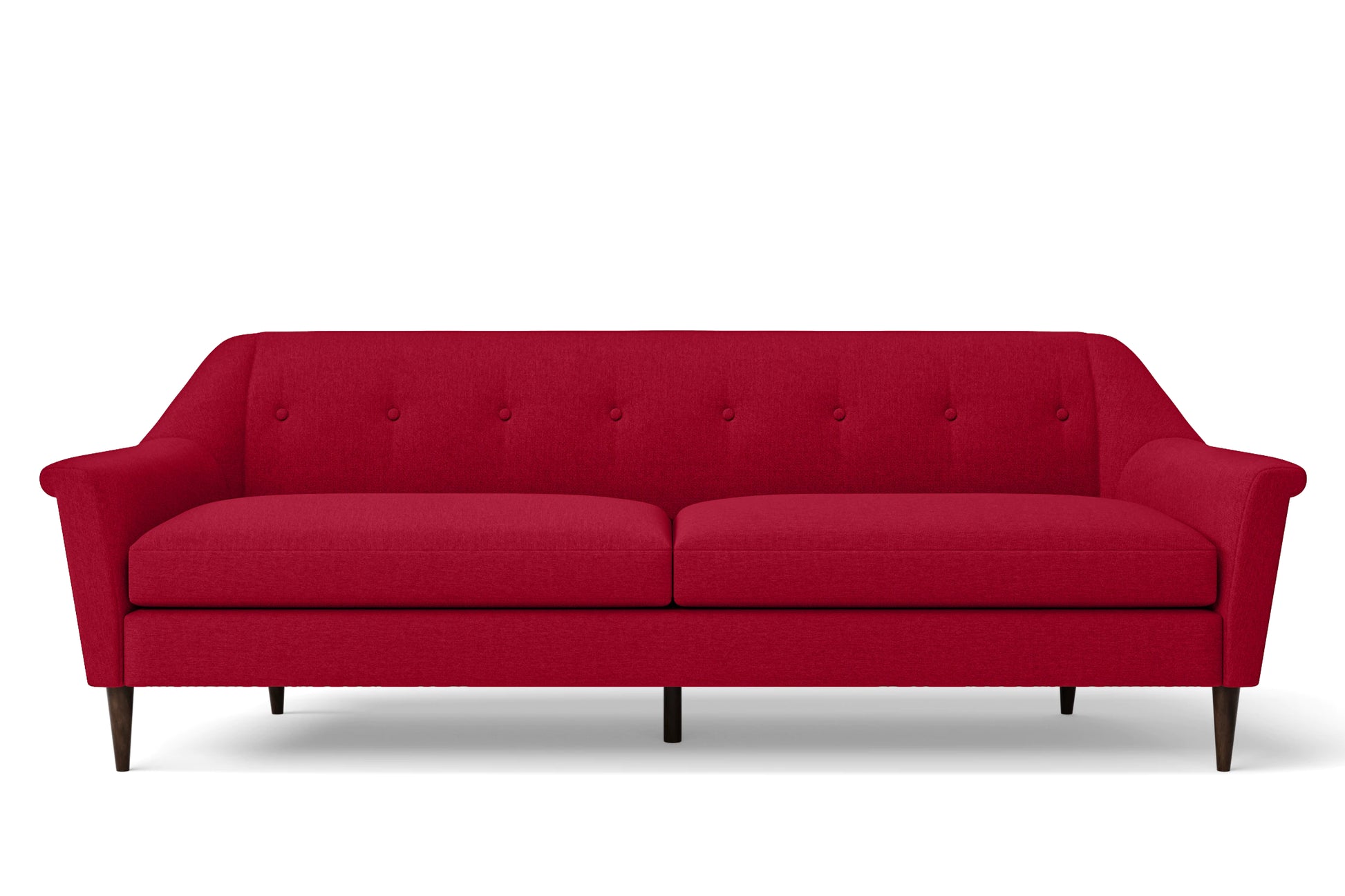 Giovanni 4 Seater Sofa Red Linen Fabric