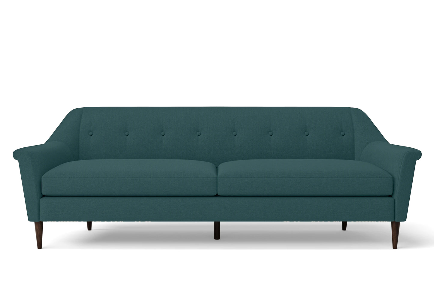 Giovanni 4 Seater Sofa Teal Linen Fabric