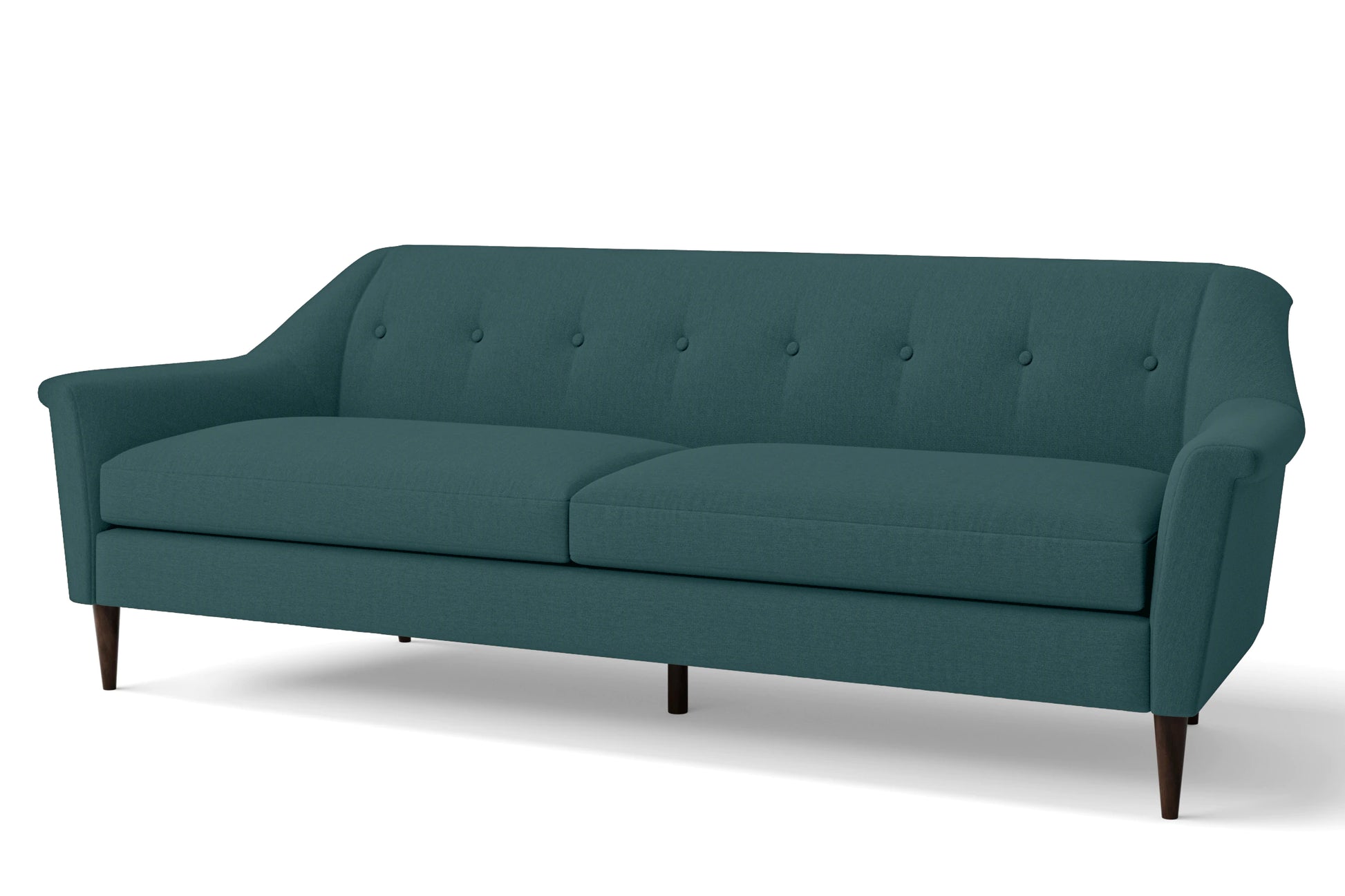 Giovanni 4 Seater Sofa Teal Linen Fabric