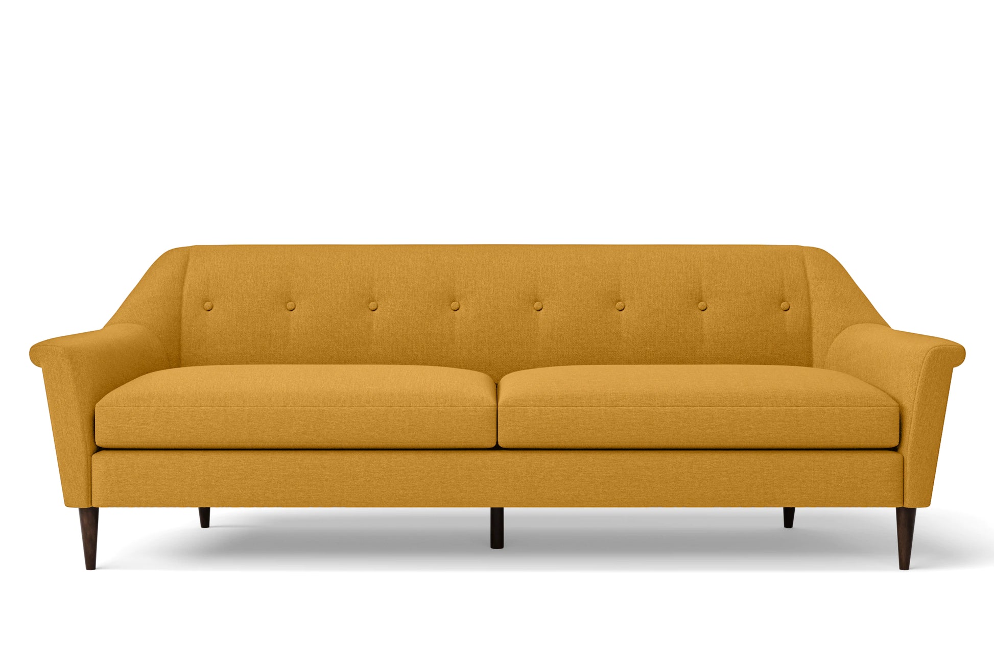 Giovanni 4 Seater Sofa Yellow Linen Fabric