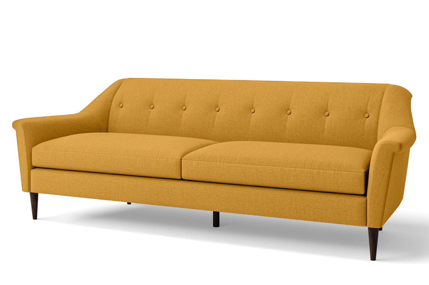 Giovanni 4 Seater Sofa Yellow Linen Fabric