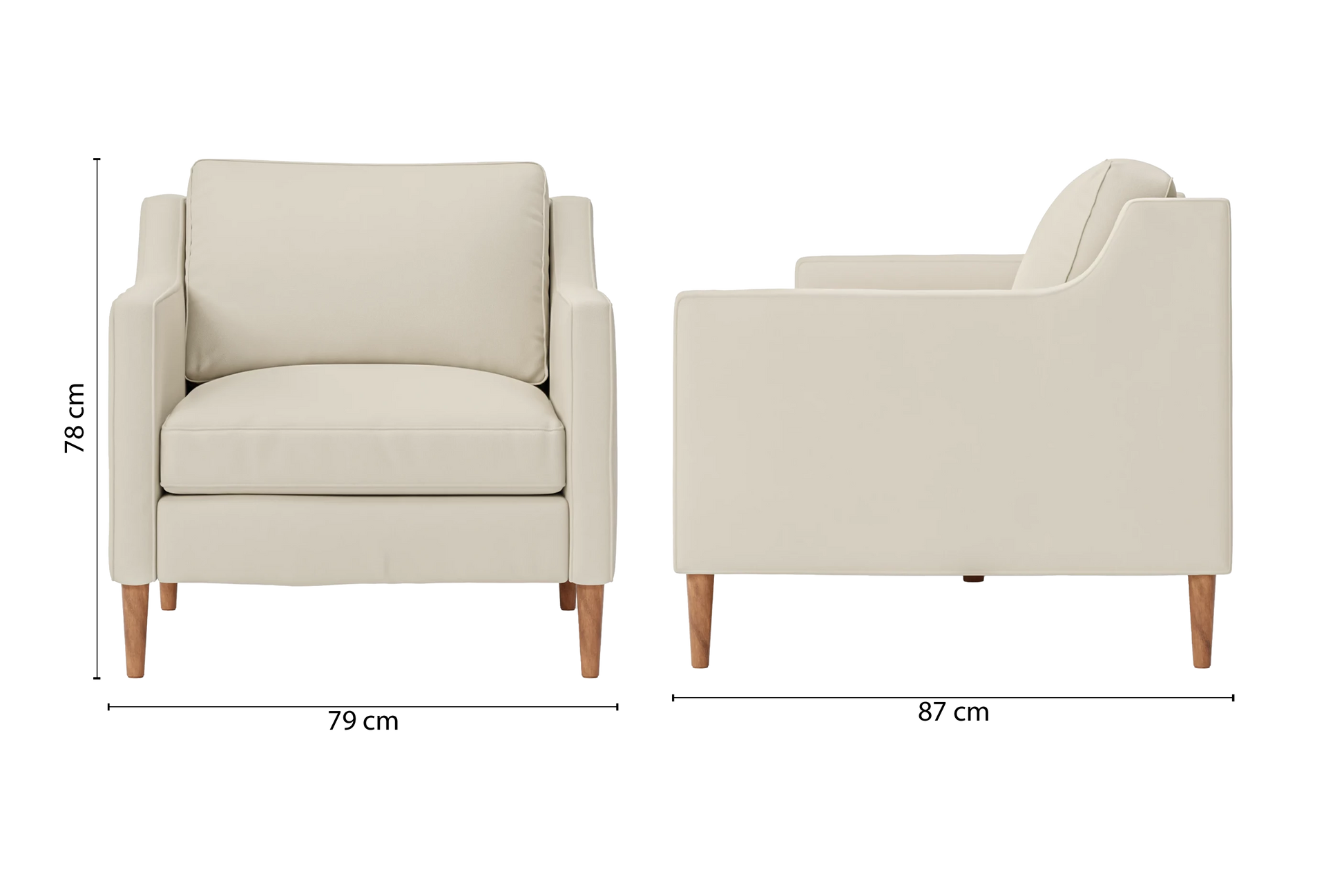 Greco Armchair Cream Leather