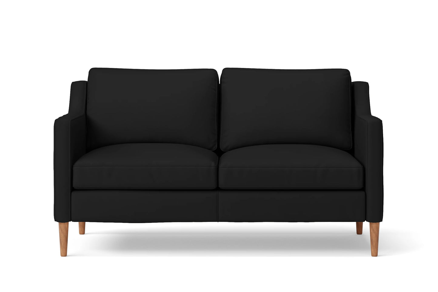 Greco 2 Seater Sofa Black Leather