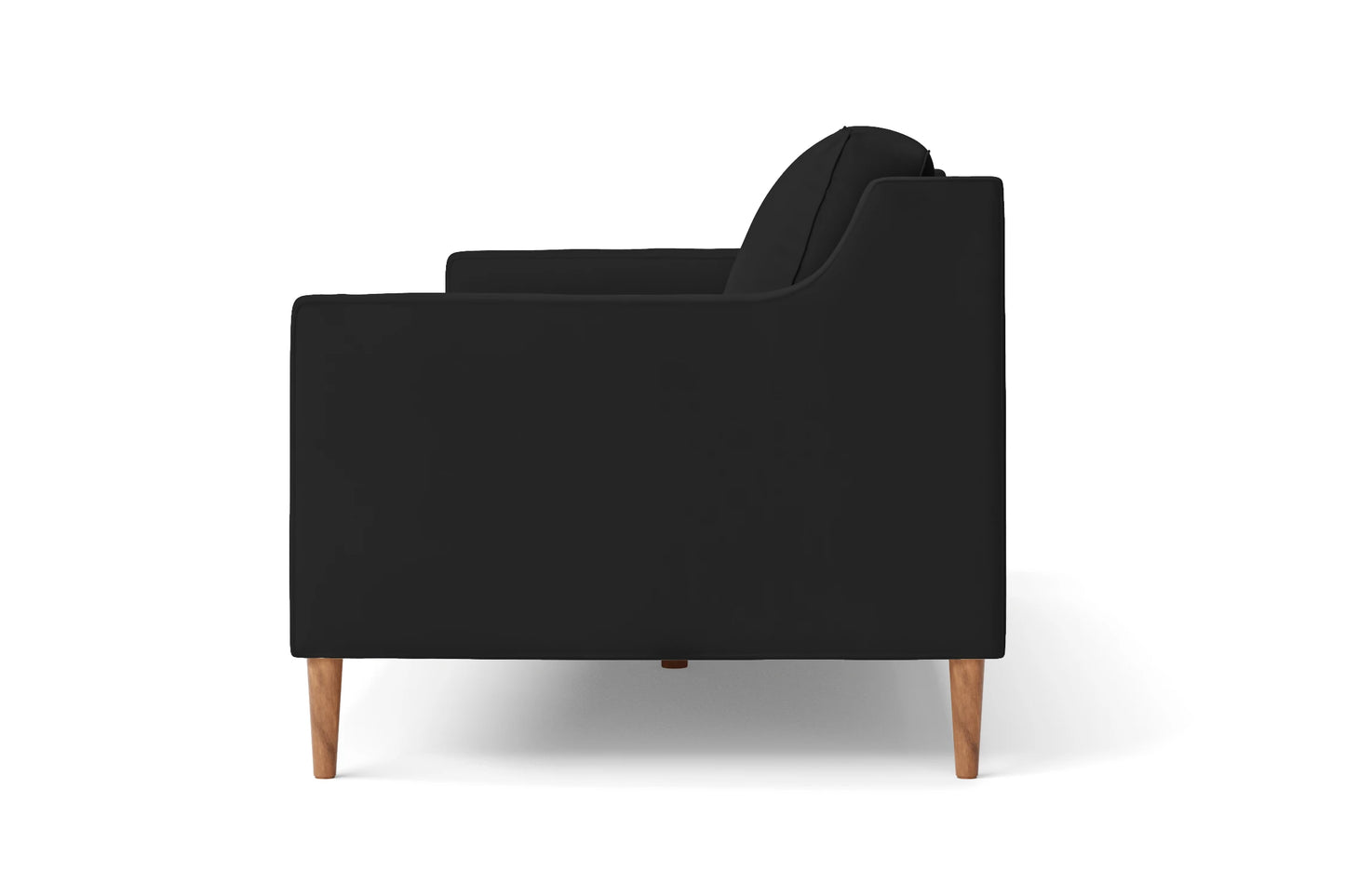 Greco 2 Seater Sofa Black Leather