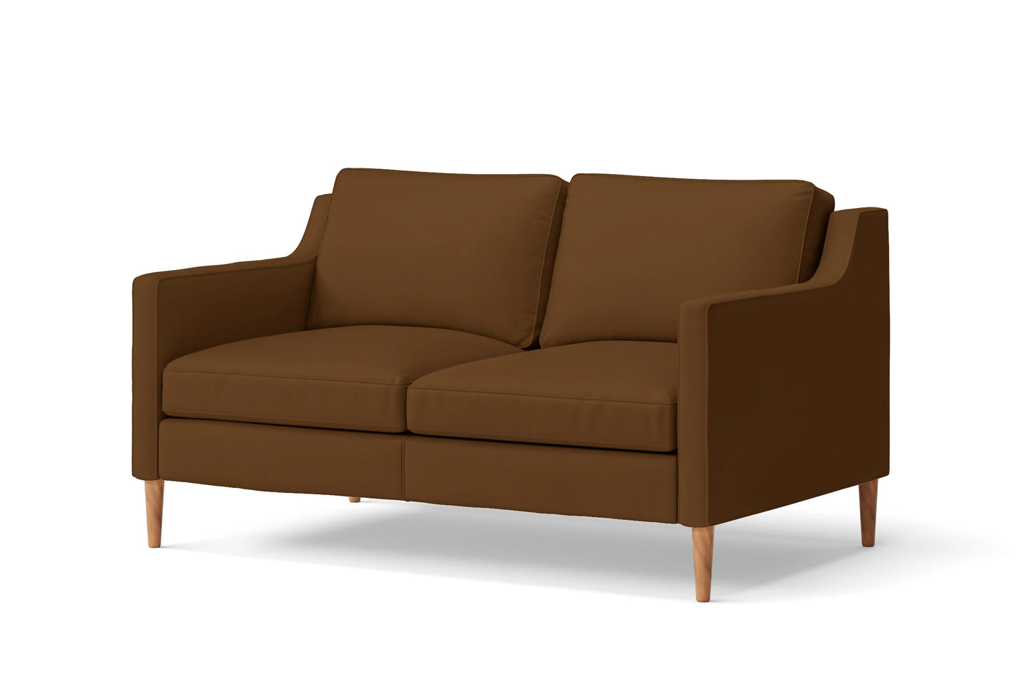 Greco 2 Seater Sofa Walnut Brown Leather