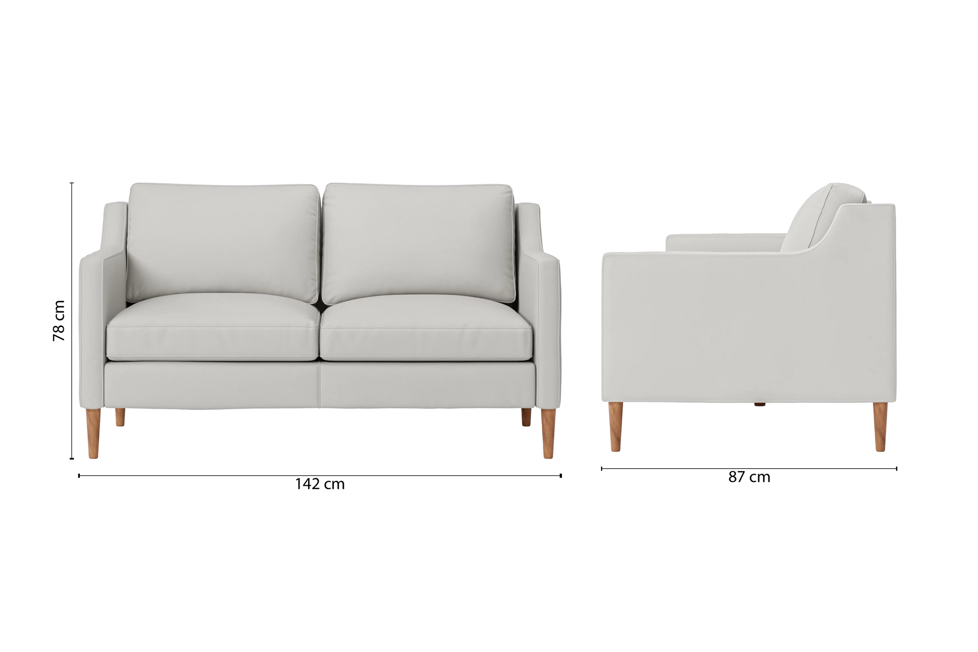 Greco 2 Seater Sofa White Leather