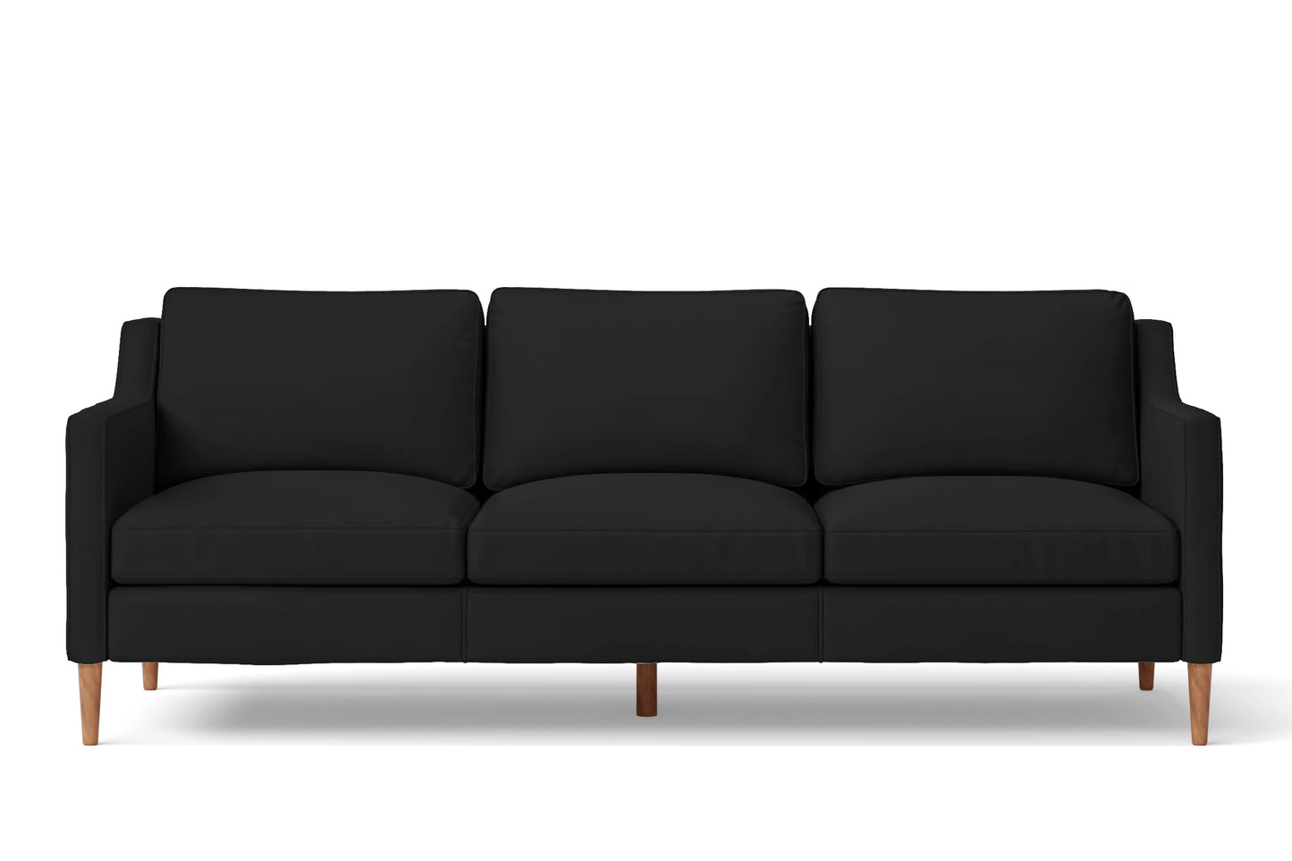 Greco 3 Seater Sofa Black Leather