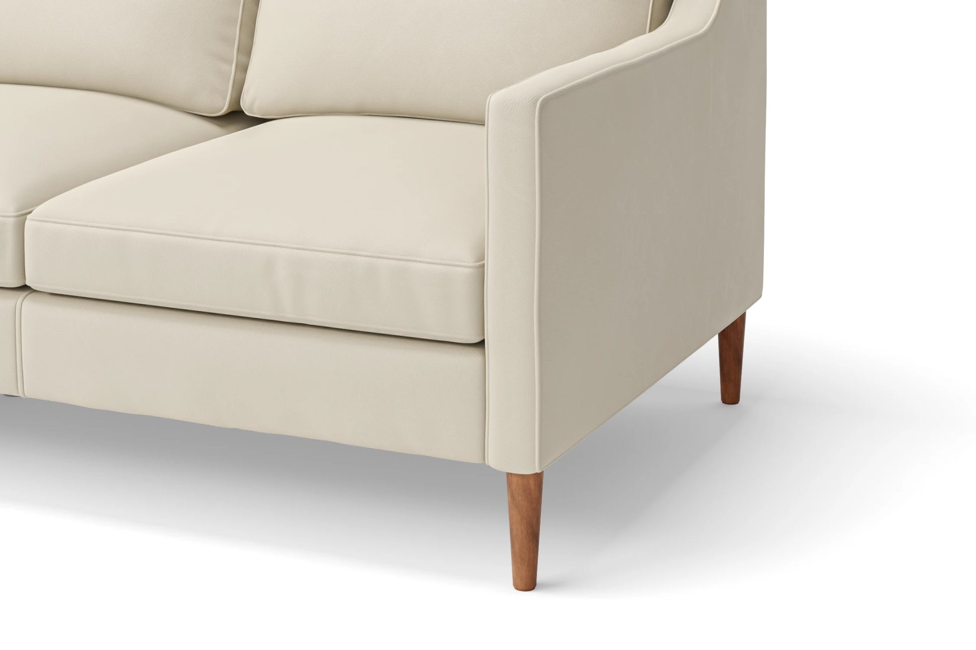 Greco 3 Seater Sofa Cream Leather