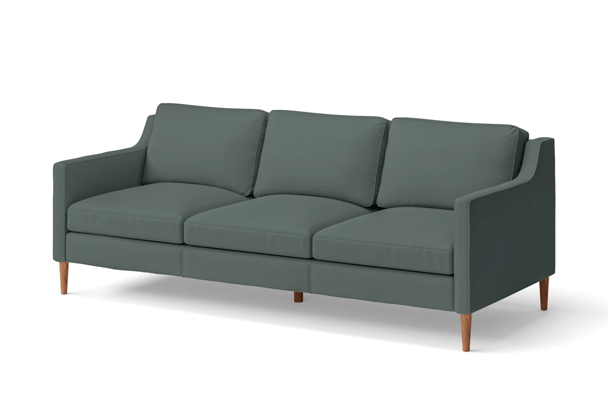 Greco 3 Seater Sofa Dusky Turquoise Leather