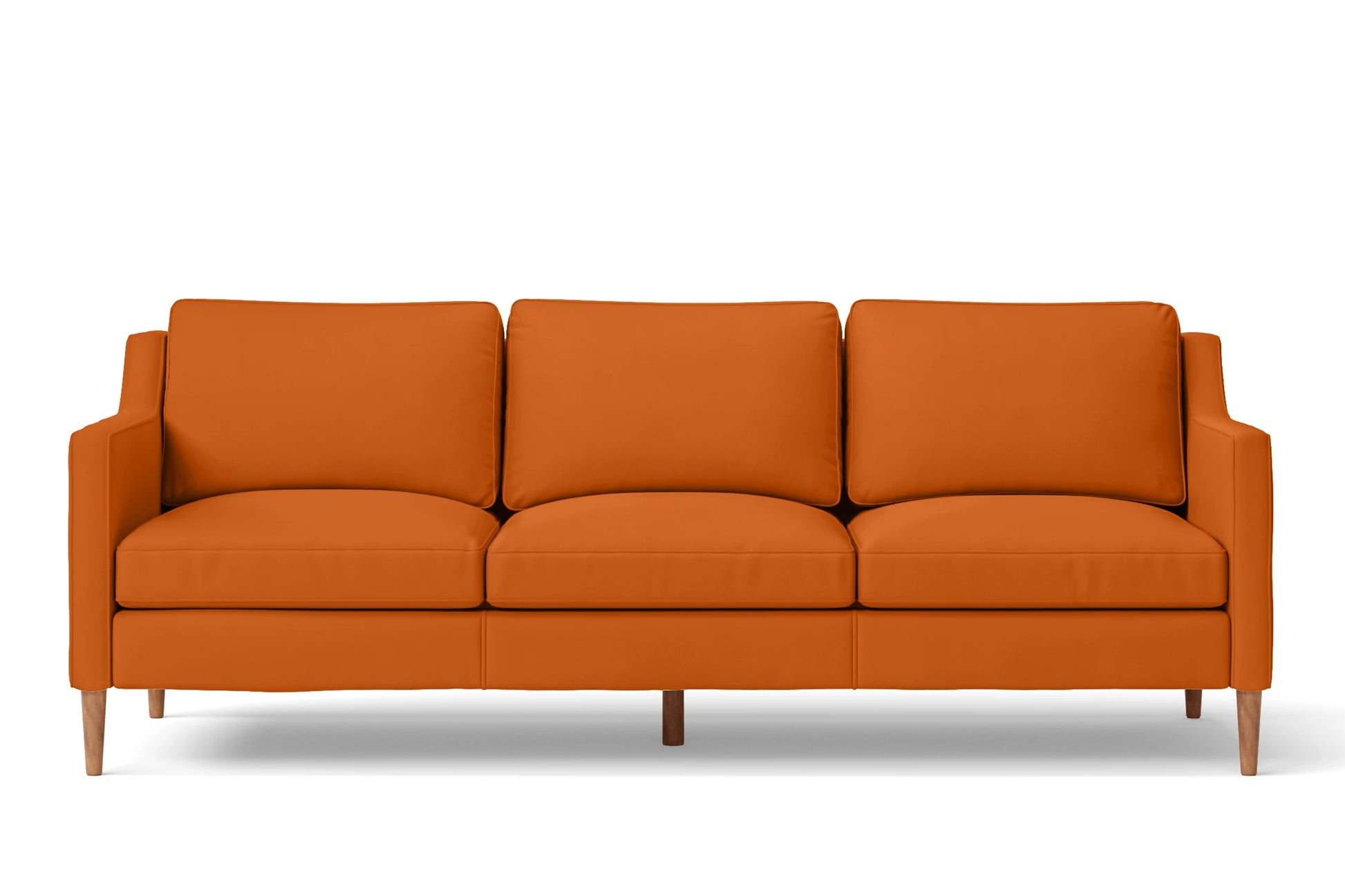 Greco 3 Seater Sofa Orange Leather