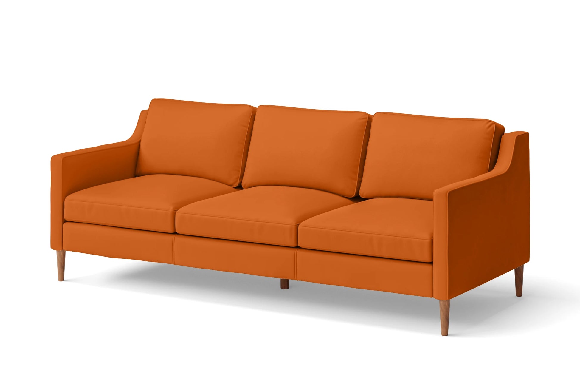 Greco 3 Seater Sofa Orange Leather