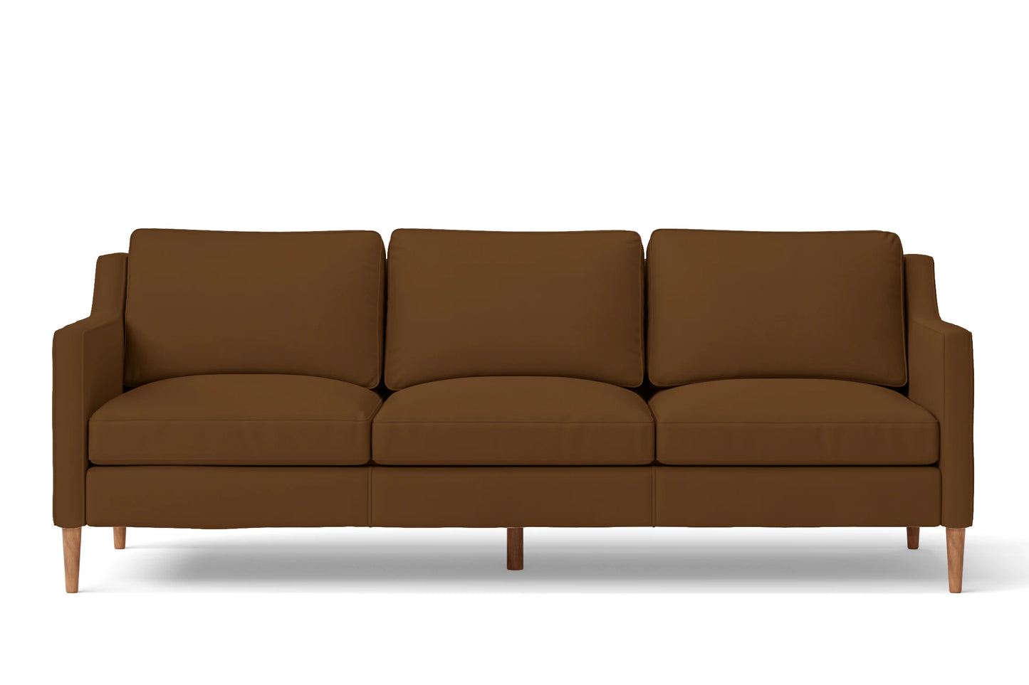 Greco 3 Seater Sofa Walnut Brown Leather