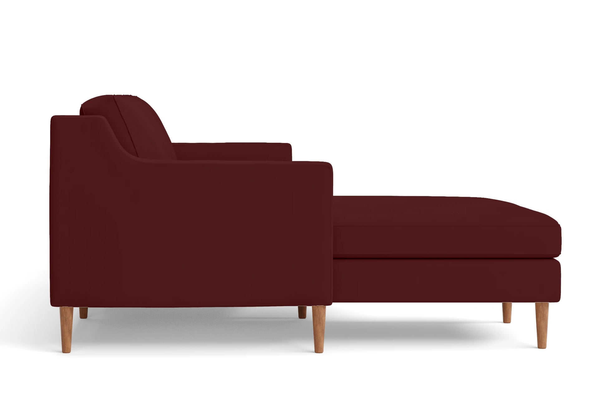 Greco 3 Seater Left Hand Facing Chaise Lounge Corner Sofa Red Leather