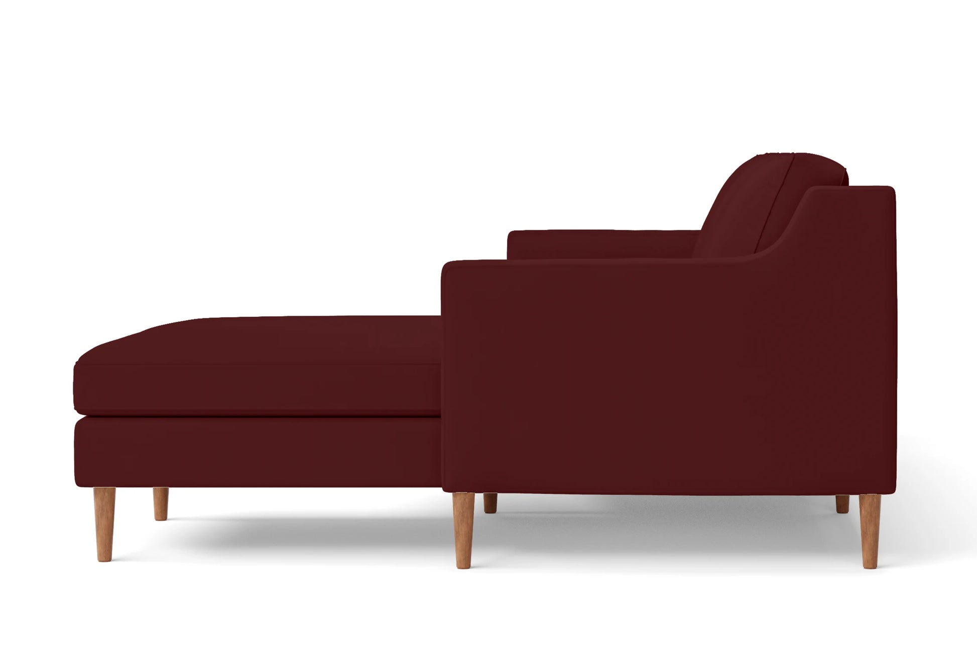 Greco 3 Seater Right Hand Facing Chaise Lounge Corner Sofa Red Leather