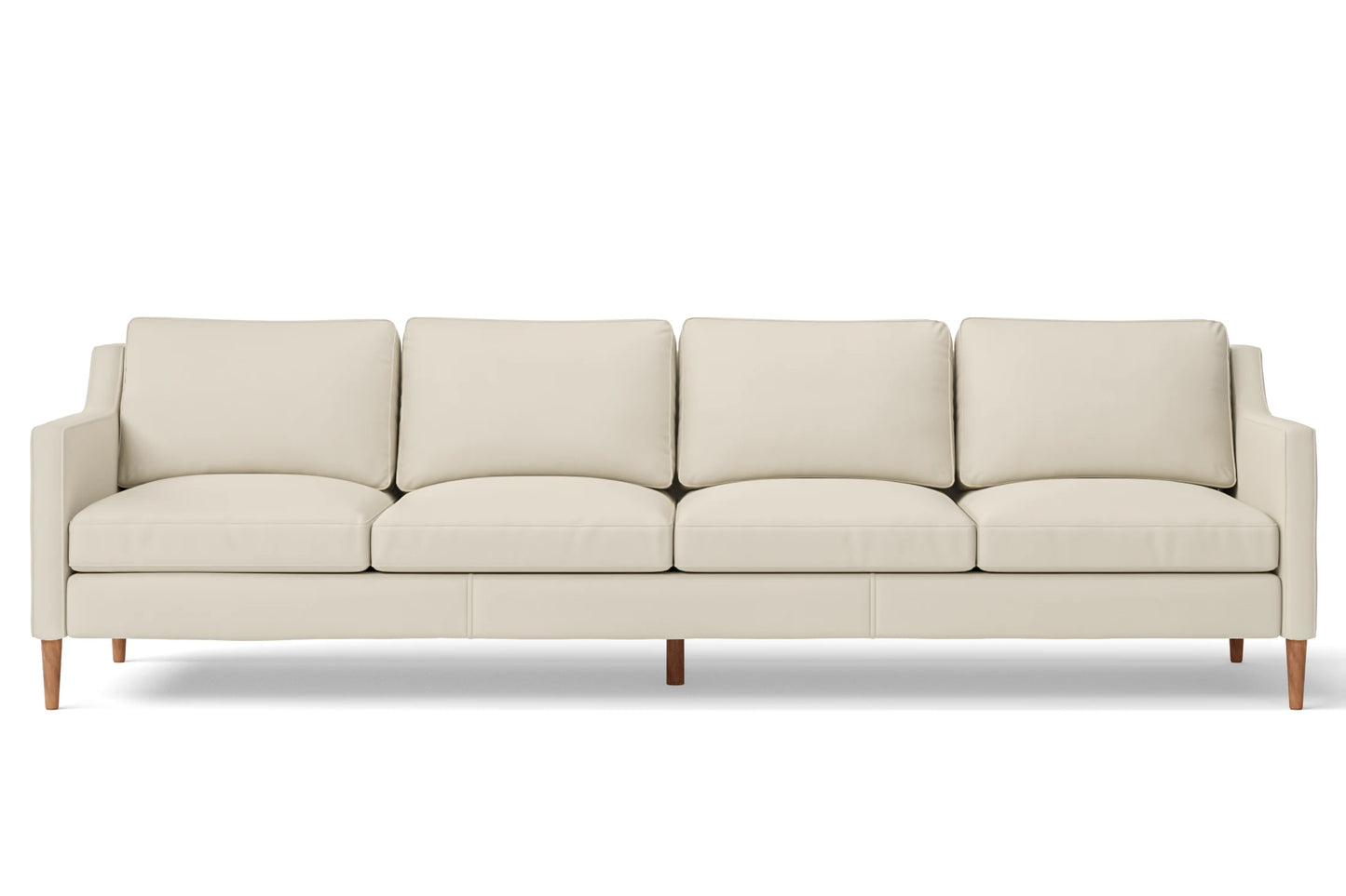 Greco 4 Seater Sofa Cream Leather