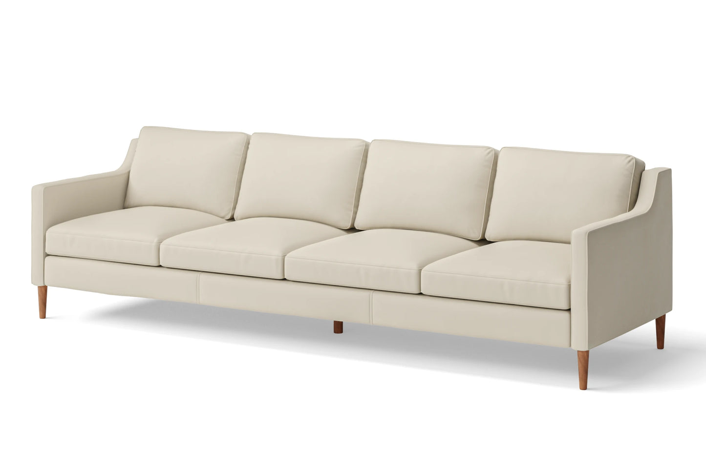 Greco 4 Seater Sofa Cream Leather