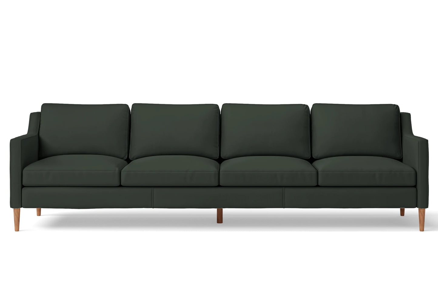 Greco 4 Seater Sofa Green Leather