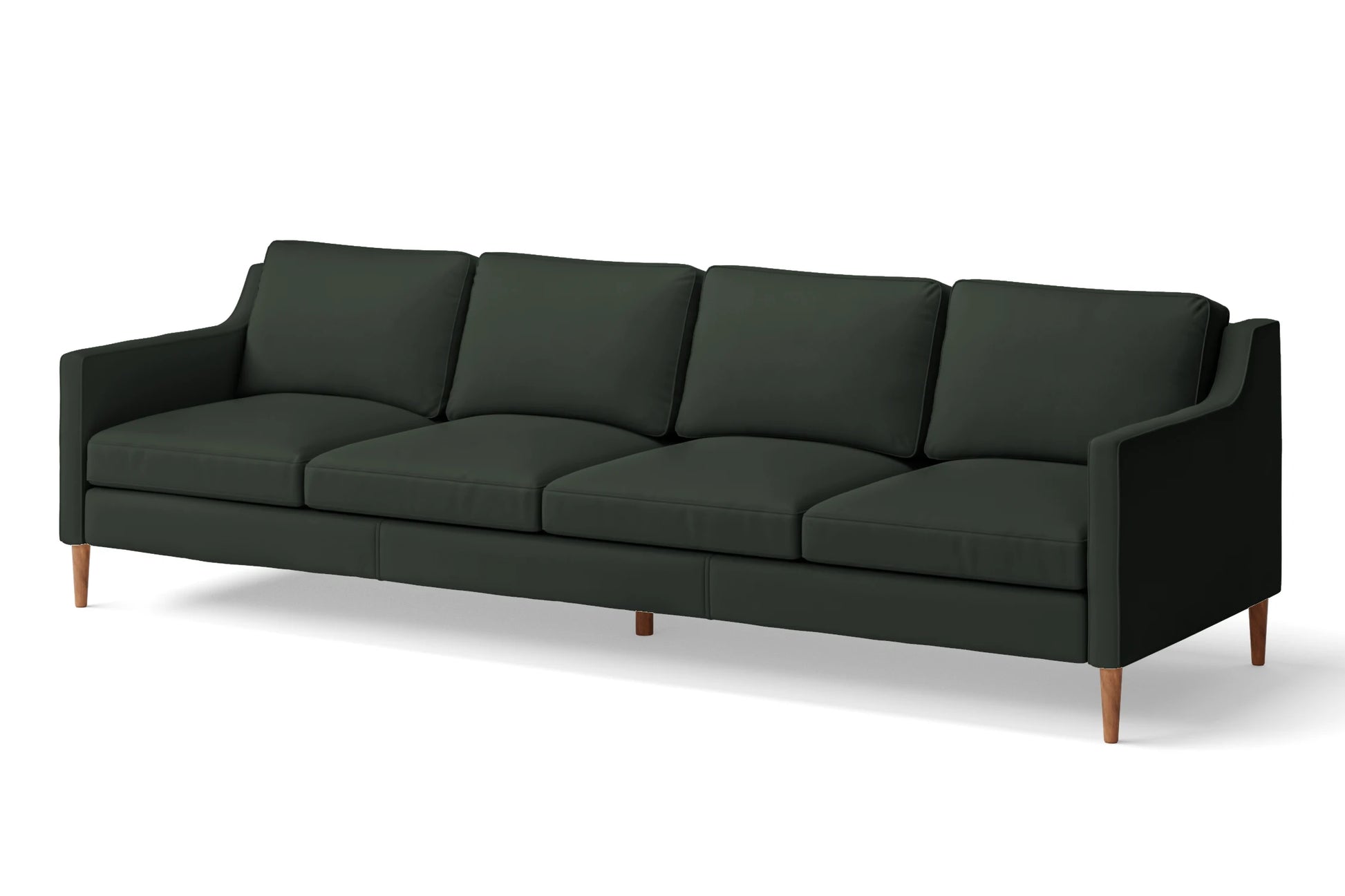 Greco 4 Seater Sofa Green Leather