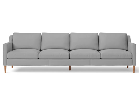 Greco 4 Seater Sofa Grey Leather