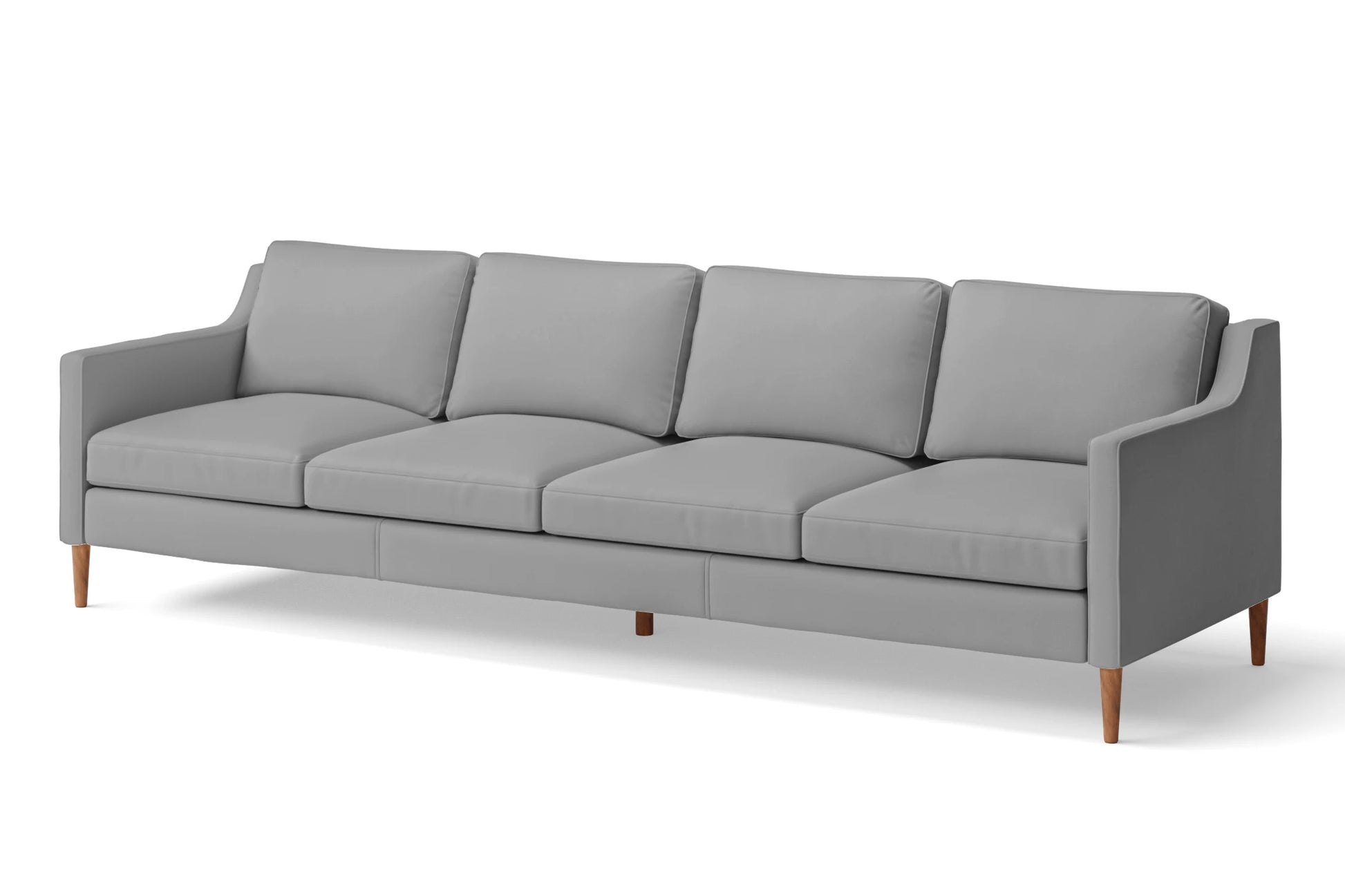 Greco 4 Seater Sofa Grey Leather