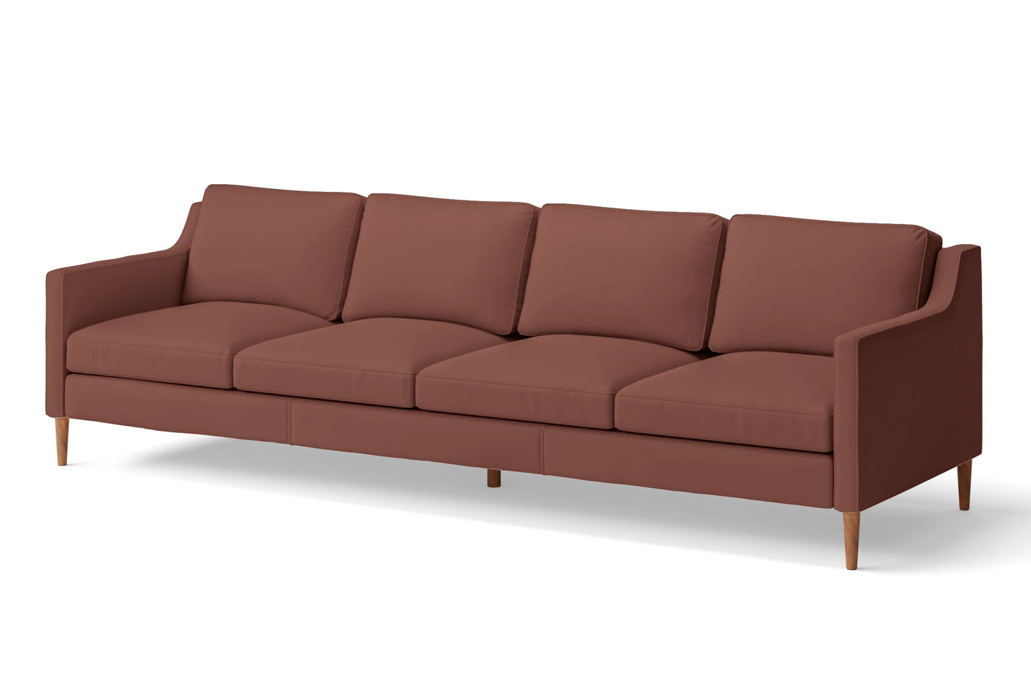 Greco 4 Seater Sofa Mauve Leather