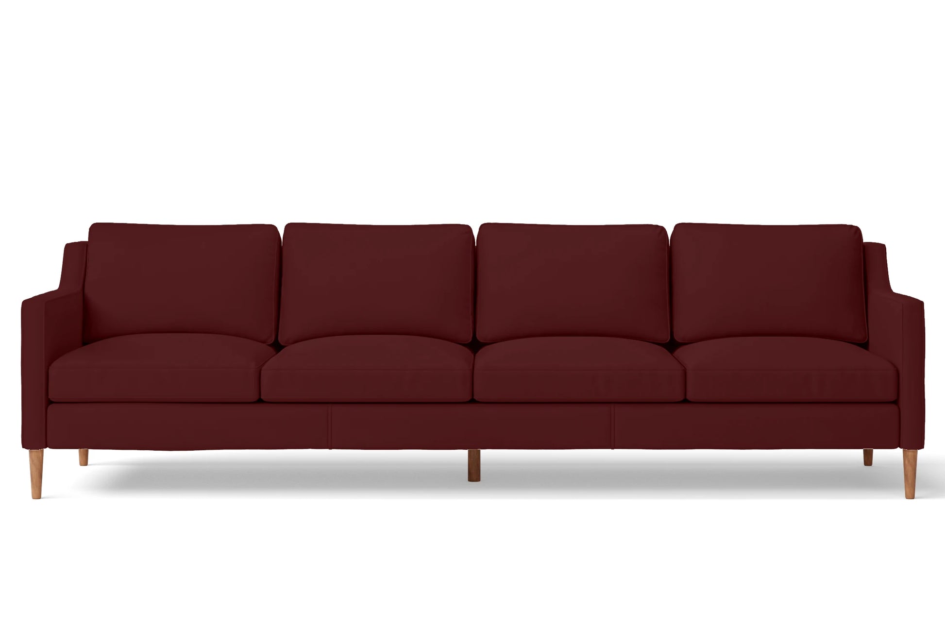 Greco 4 Seater Sofa Red Leather