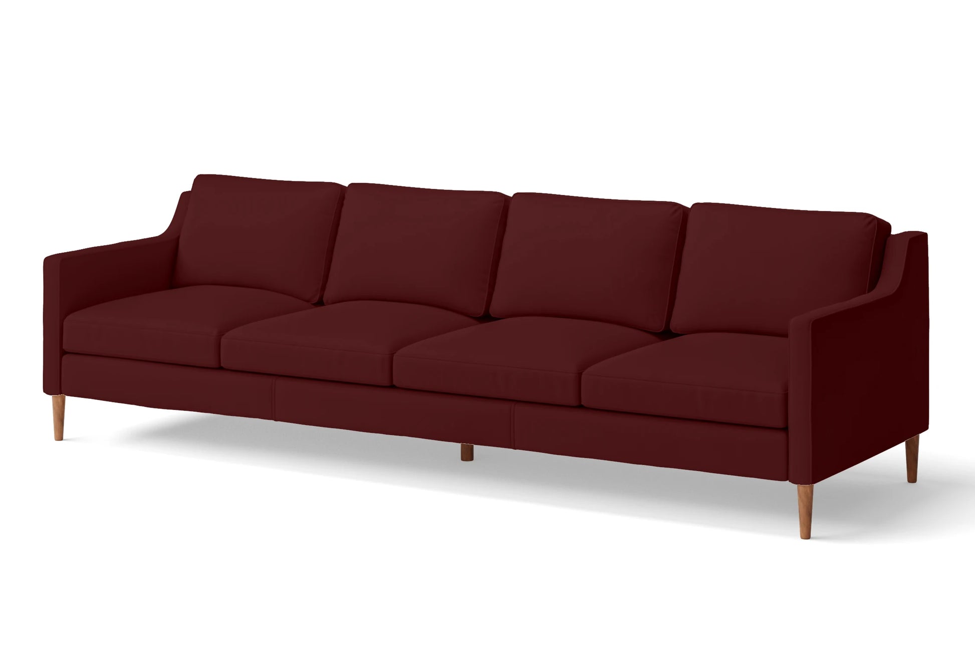 Greco 4 Seater Sofa Red Leather