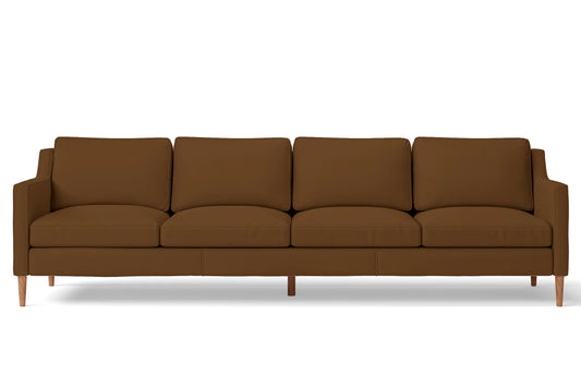 Greco 4 Seater Sofa Walnut Brown Leather