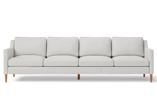 Greco 4 Seater Sofa White Leather