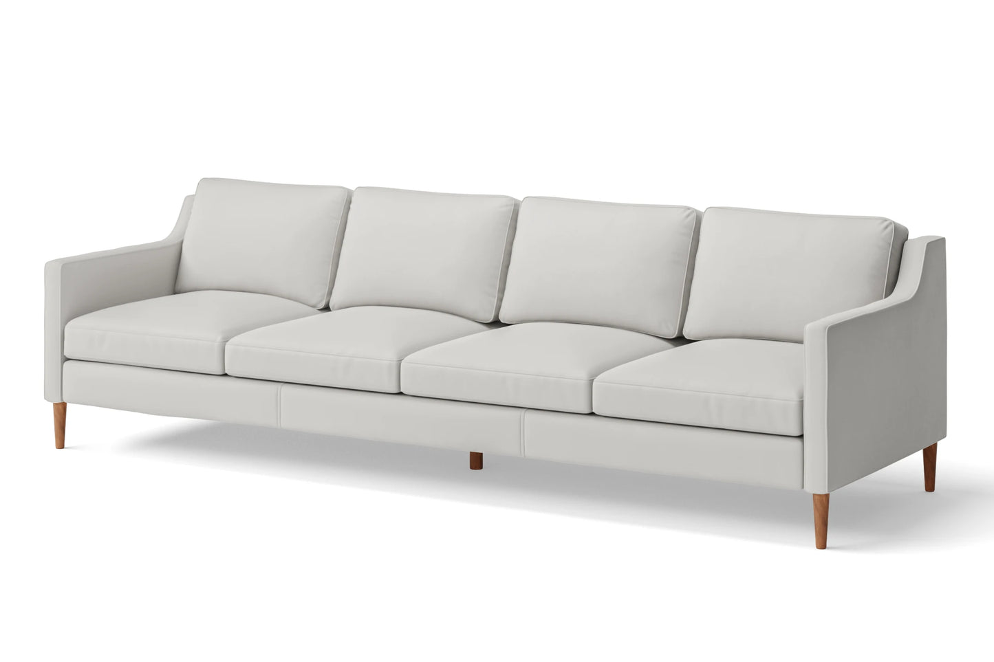 Greco 4 Seater Sofa White Leather