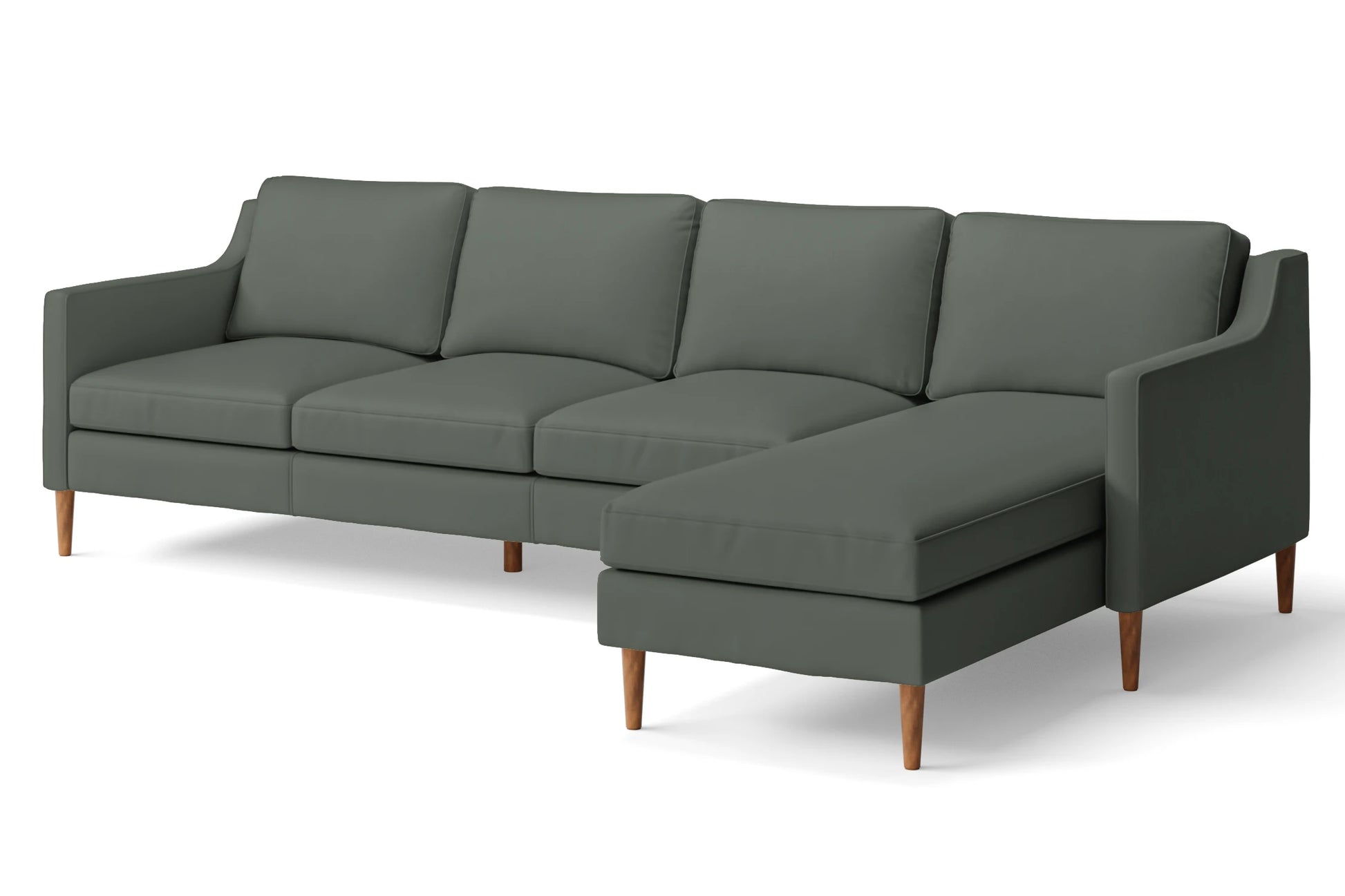 Greco 4 Seater Right Hand Facing Chaise Lounge Corner Sofa Lush Leather