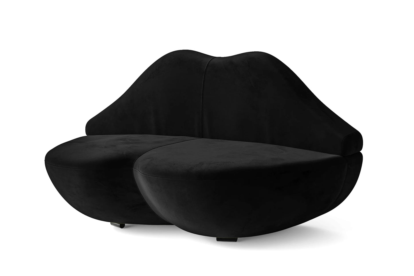 Grosseto 2 Seater Sofa Black Velvet