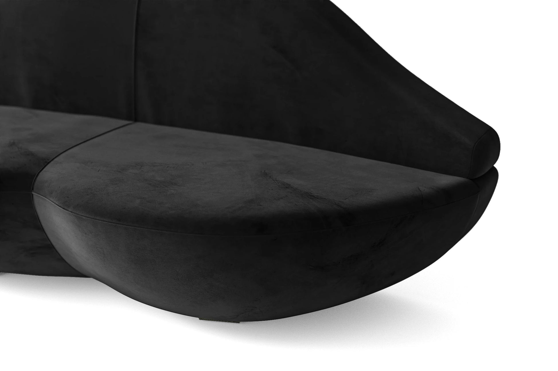 Grosseto 2 Seater Sofa Black Velvet