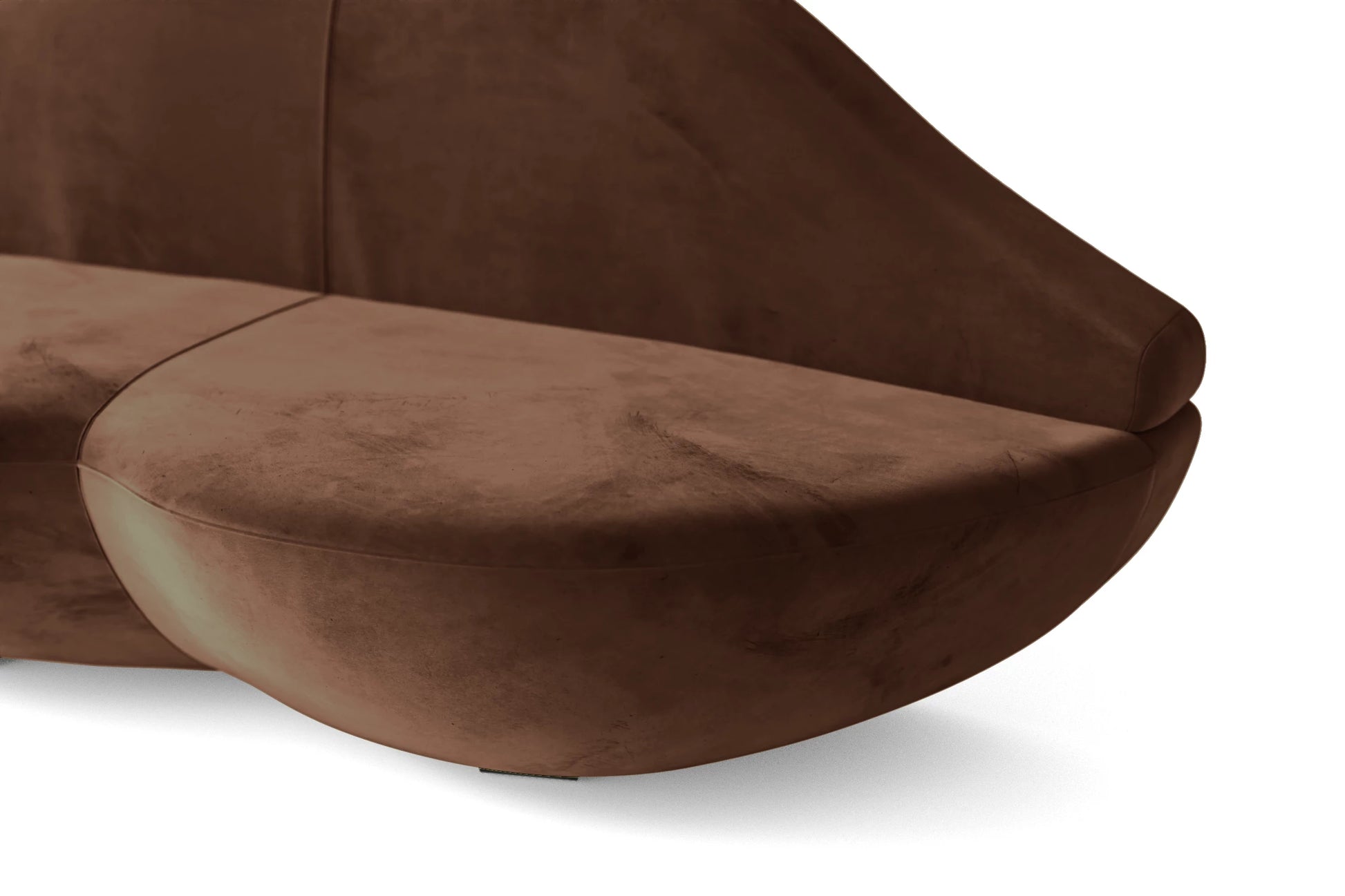 Grosseto 2 Seater Sofa Coffee Brown Velvet