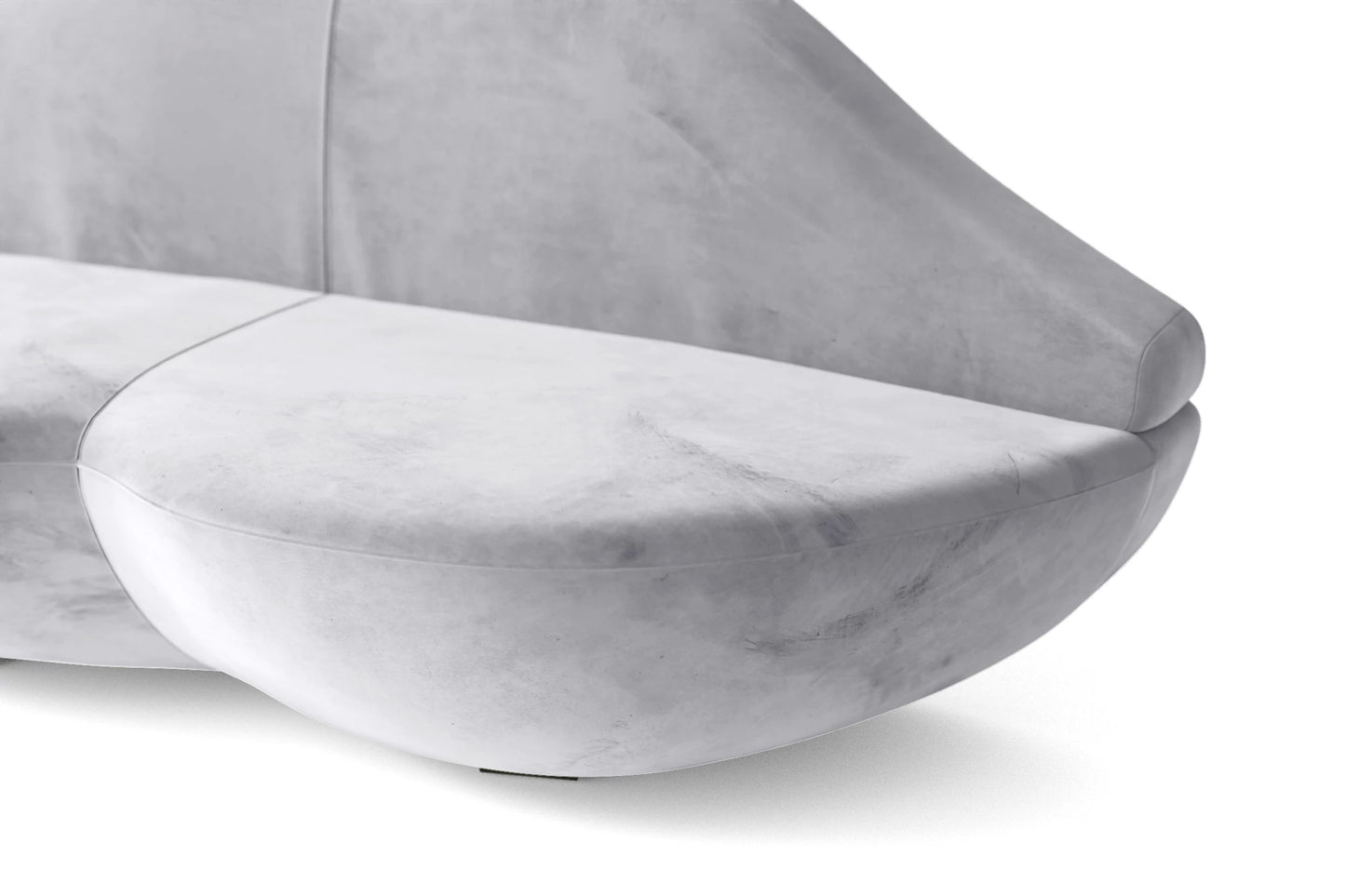 Grosseto 2 Seater Sofa Silver Velvet