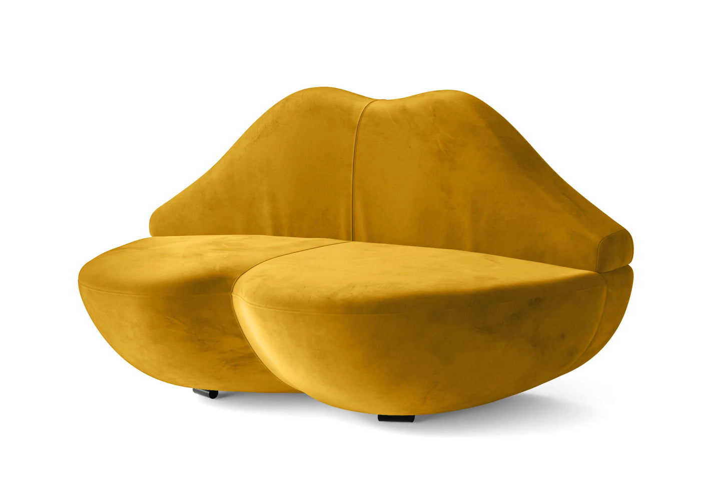 Grosseto 2 Seater Sofa Yellow Velvet