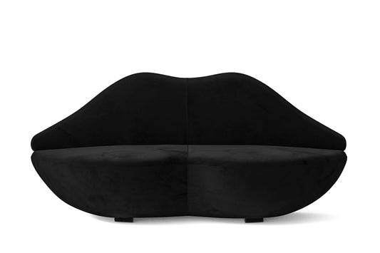 Grosseto 3 Seater Sofa Black Velvet