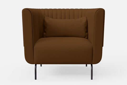 Jackson Armchair Walnut Brown Leather