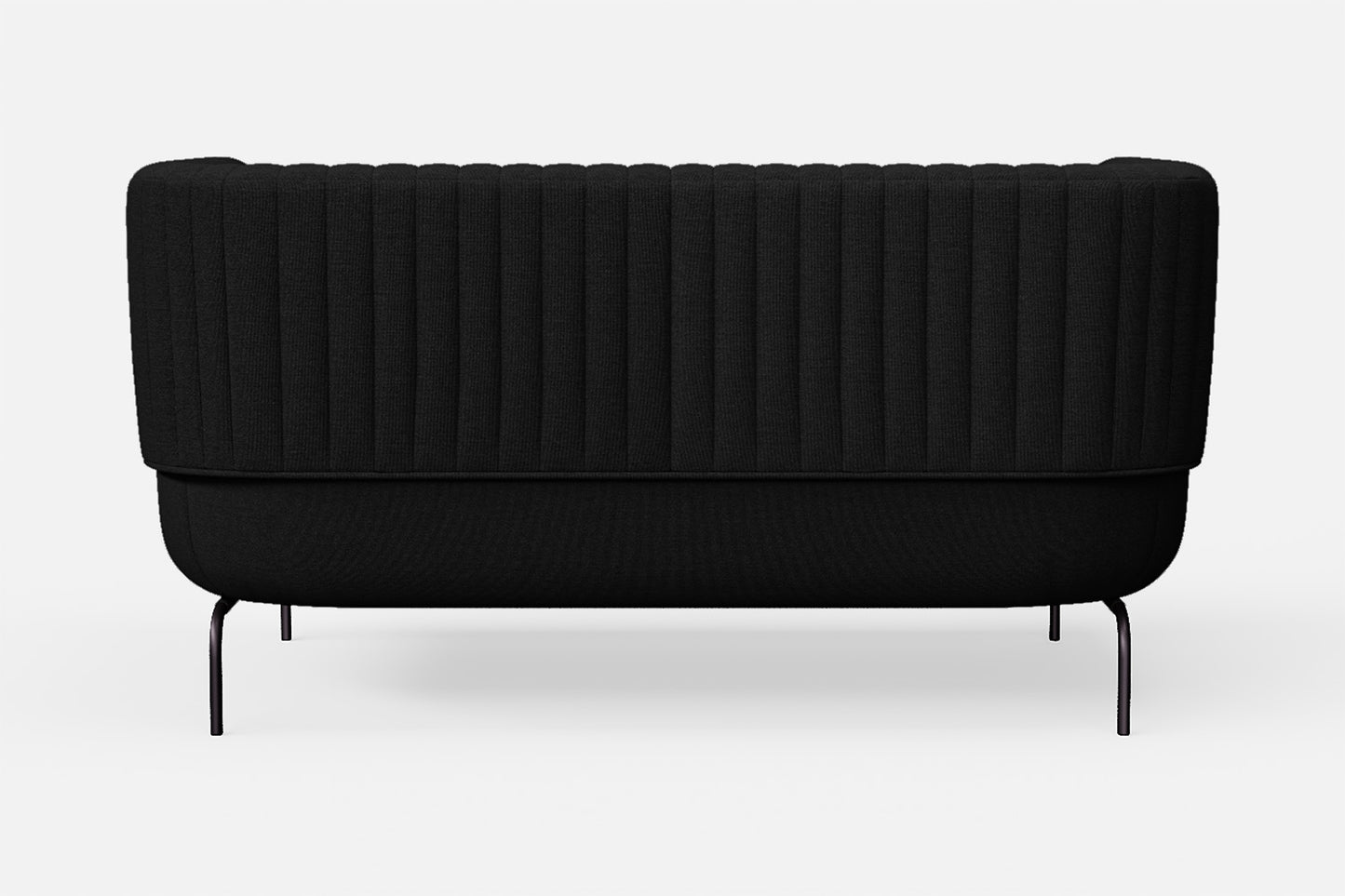 Jackson 2 Seater Sofa Black Linen Fabric