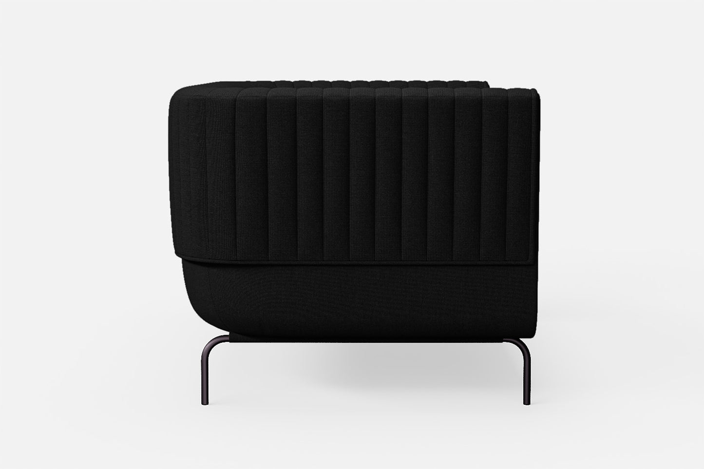 Jackson 2 Seater Sofa Black Linen Fabric