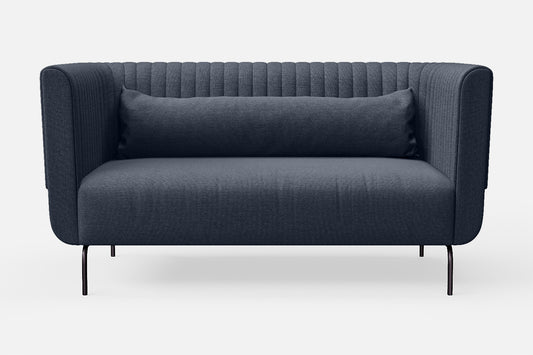 Jackson 2 Seater Sofa Dark Blue Linen Fabric