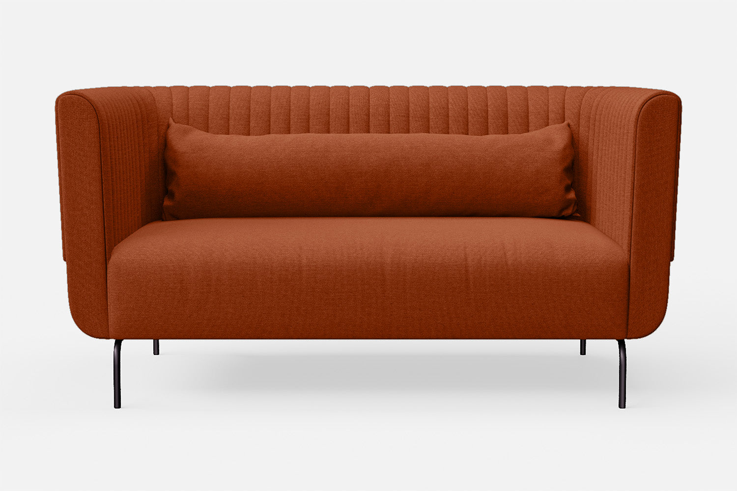 Jackson 2 Seater Sofa Orange Linen Fabric