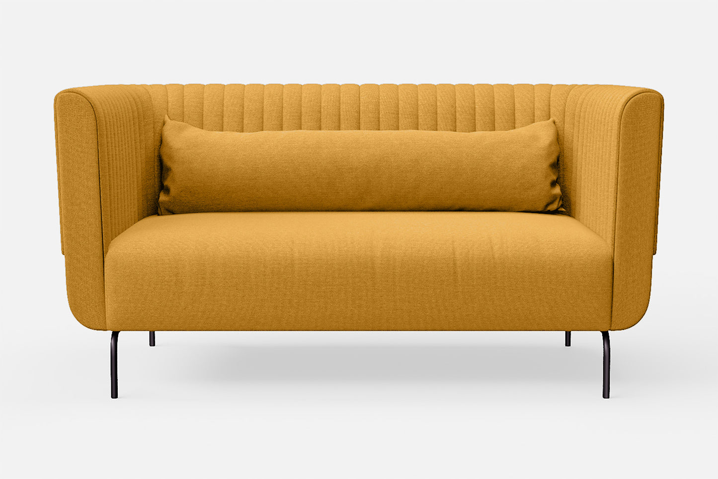 Jackson 2 Seater Sofa Yellow Linen Fabric