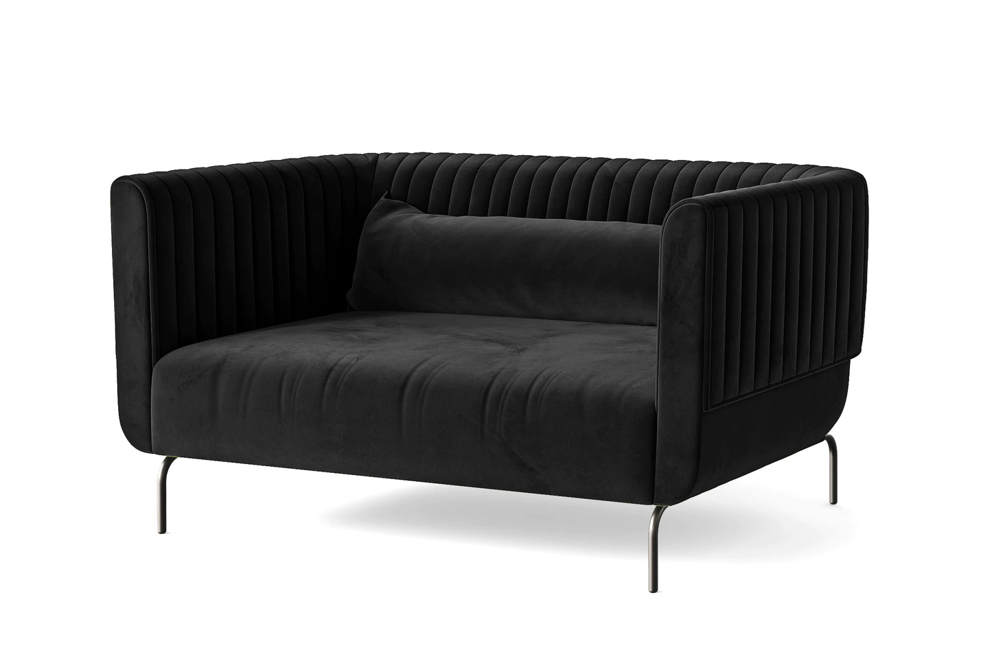 Jackson 2 Seater Sofa Black Velvet